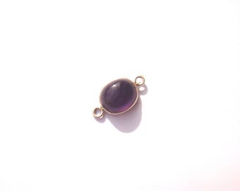 Indian translucent Amethyst: small connector 20 mm length x max width about 11 mm