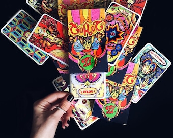 Illusori Tarot Deck - Spiritual Tarot Reading Cards - 78 Alchemy Tarot Cards with Card Box, Spiritual gift, Divination 78 Cards Deck, Gypsy