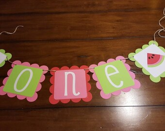 ONE Watermelon High Chair Banner