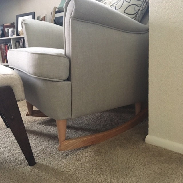 Amish Solid Oak Rocking Chair Runners Set of 2 Unfinished