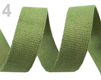 30 mm Green cotton webbing
