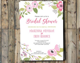 Bridal Shower Invitation - Double Shower - Combined Shower