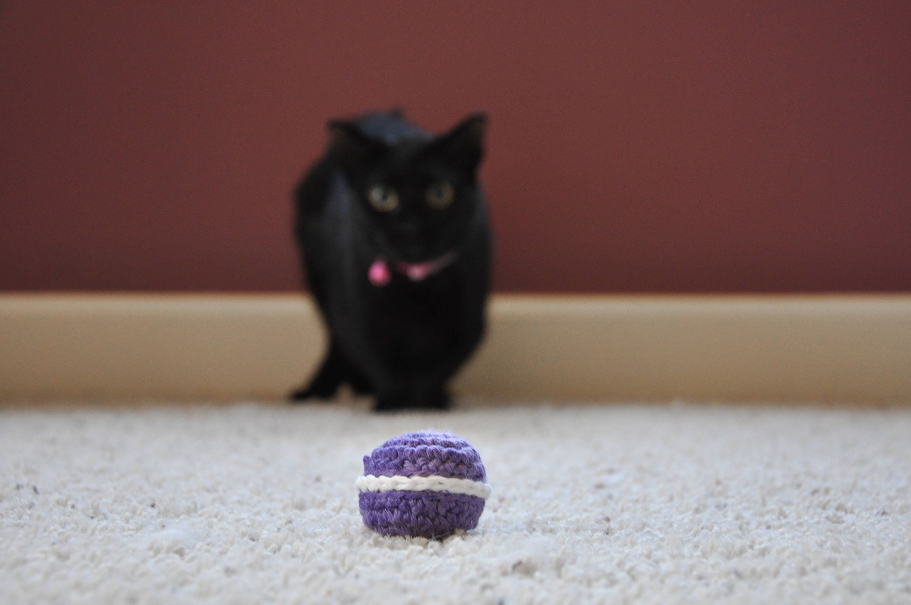 Catnip French Macaroon Catnip Toy Unique Cat Toy Crochet