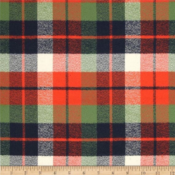 Fabric remnant,flannel remnant,orange and green flannel, quilting squares,4.5x5in quilting squares, DIY fabric, quilting fabric, quilting