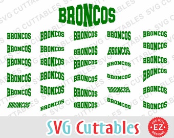 Broncos EZ Layouts, svg, eps, dxf, set of 30, Digital Cut File for cutting machines