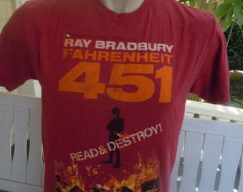 Size M (42) ** Ray Bradbury Fahrenheit 451 Shirt (Single Sided)