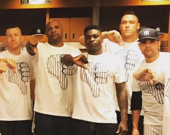 New York Yankees Pinstripes Thumbs Down T-shirt