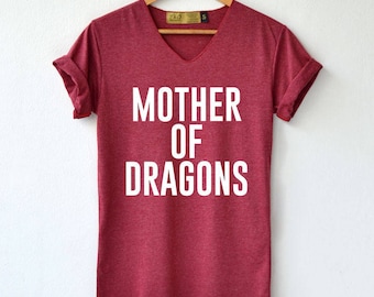 Mother of Dragons Shirt - Khaleesi Shirt - Dragons T-Shirt High Quality Tank Top Unisex