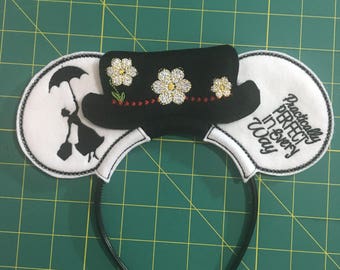Disney Inspired Mary Poppins Ears Headband