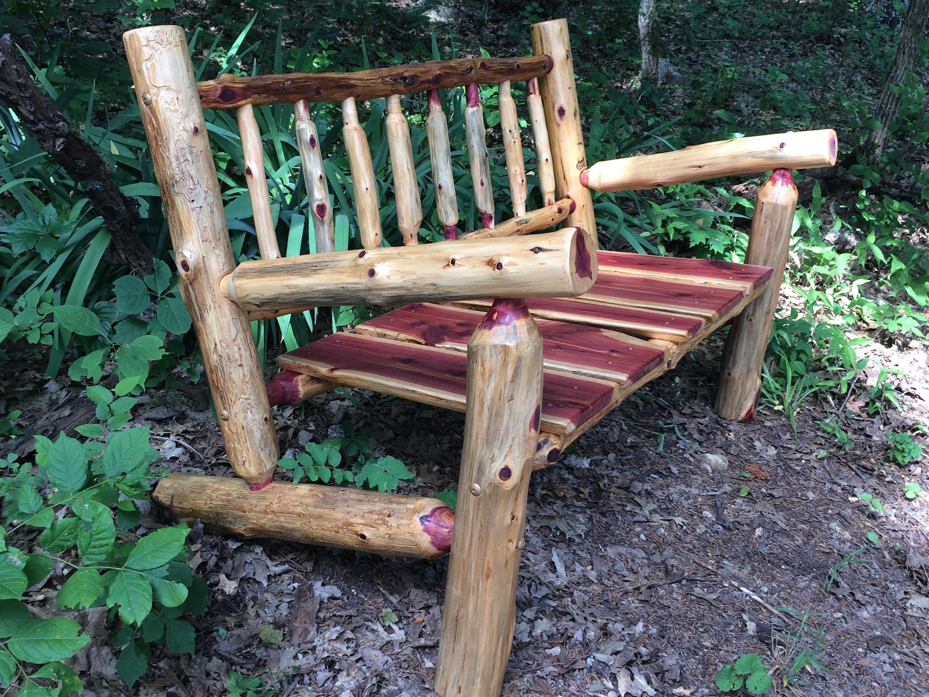 4 Foot Rustic Log Adirondack Style Patio Bench Rustic Porch   Il Fullxfull.1276055007 B7a8 