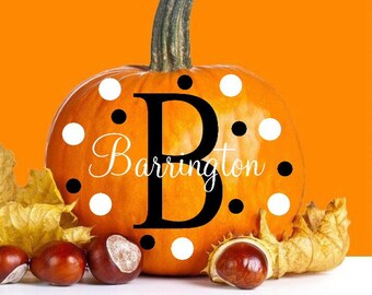 Monogram Pumpkin Decal Set