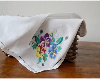 Vintage napkin, cross-stitch / Салфетка винтажная, вышивка крестиком