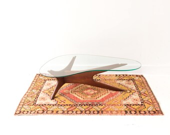 Mid Century Modern Adrian Pearsall Coffee Table - Walnut and Glass