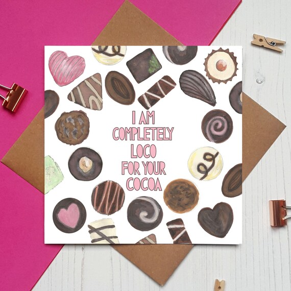 Chocolates Valentines Card Fun Valentines Card Cheeky