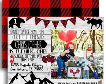 Lumberjack Birthday Invitation