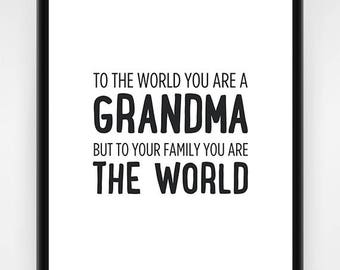 Grandma Gift, PRINTABLE wall art, Grandma, Mother's Day Gift, Gift for Grandma, Ma Gift, Wall Art Print, Affordable Gift, Gift Idea