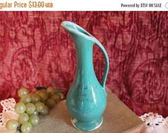 SALE Hawks Nest State Park Souvenir Pitcher Vase made by Paden City Artware - West Virginia