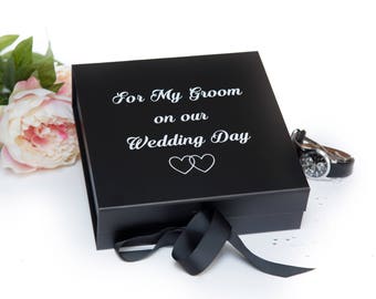 Groom box, groom gift box, wedding gift box for groom, husband to be box, wedding box for him