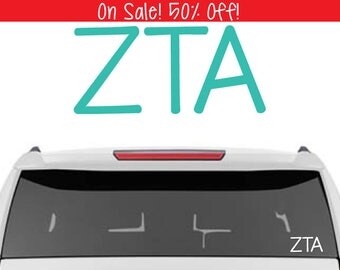 50% OFF! Zeta Tau Alpha Decal | Sorority Car Decals, Sorority Vinyl Decal, Sorority Laptop Decal, Sorority Decal