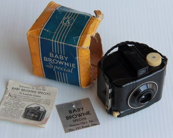 Kodak Baby Brownie Special Camera, Art Deco Style, Camera Instructions