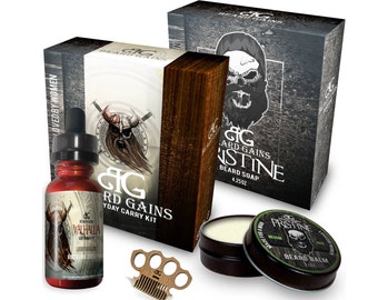 Valhalla Every Day Carry Comb Kit: Beard Oil, Balm, Conditioner & BONUS FREE Mini Balm Comb ***Limited Time Offer Sale***