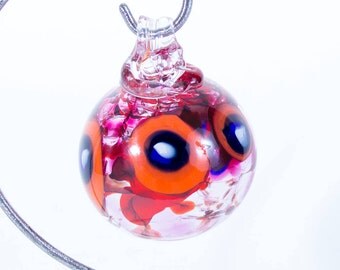 602021 Medium Hand Blown Hanging Art Glass Ball Decorative Ornament