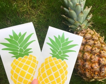 Classic Pineapple Decal Sticker Car Decal Yeti Water Bottle Laptop Macbook Stickers Preppy Prep Southern Beach Tropical Fruit Summer Girly