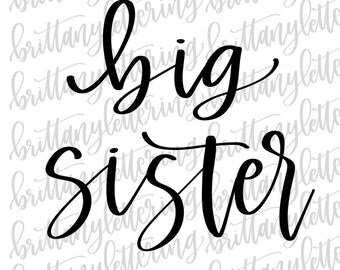 Big Sister SVG - Big Sis SVG - Future Big Sister SVG - Future Big Sister - Big Sister - Cricut svg - Cameo Silhouette svg