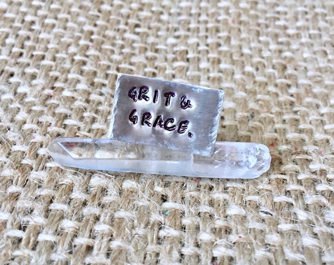 Grit and Grace Ring, Grace Ring, Stamped Ring, Western Cowgirl Ring, Southern Quote Ring, Stamped Quote Ring, Boho Ring, Grit and Grace