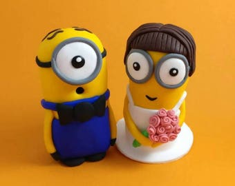 Minion wedding cake topper!
