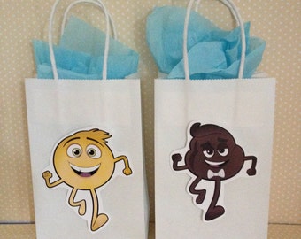 Emoji Movie Favor Party Bags with Handles