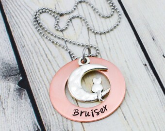 Custom Cat Necklace - Cat Lover Gift for Her - Personalized Necklace with Cat Charm - Cat Mom Necklace with Cat Names - Cat Mom Jewelry
