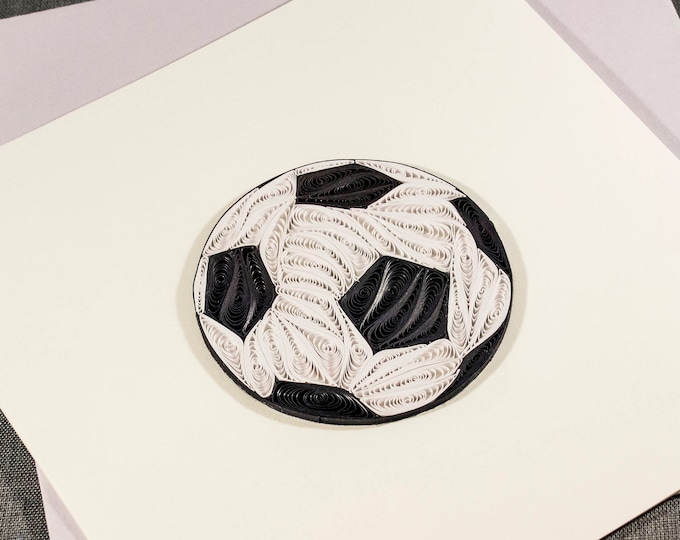 3D Blank Quilled Card Happy Birthday Football Quilling Card