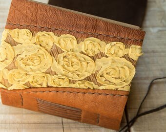 Light Brown Leather Journal, Handbound Journal, Romantic Diary, Notebook