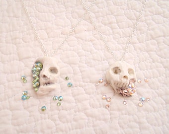 Geode Skull Necklace