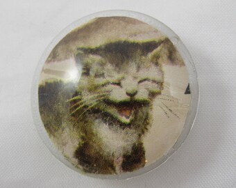 Cat Yelling Tile Magnet