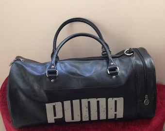 puma leather gym bag