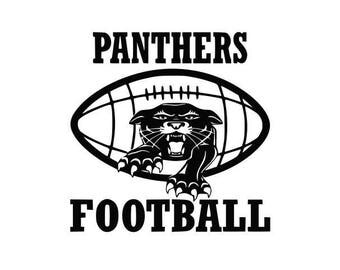 Panthers Football high school college SVG File Cutting, DXF, EPS design, cutting files for Silhouette Studio and Cricut Design space