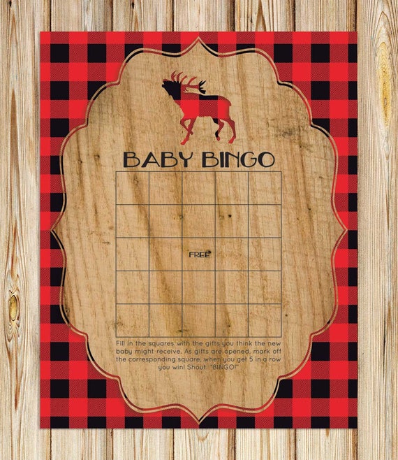 buffalo-plaid-baby-shower-games-lumberjack-baby-shower-games-bingo