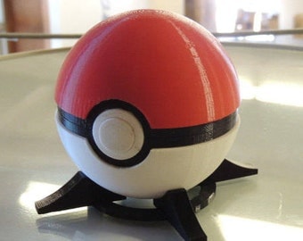 Full Size Pokeball (With working push button release), Includes stand