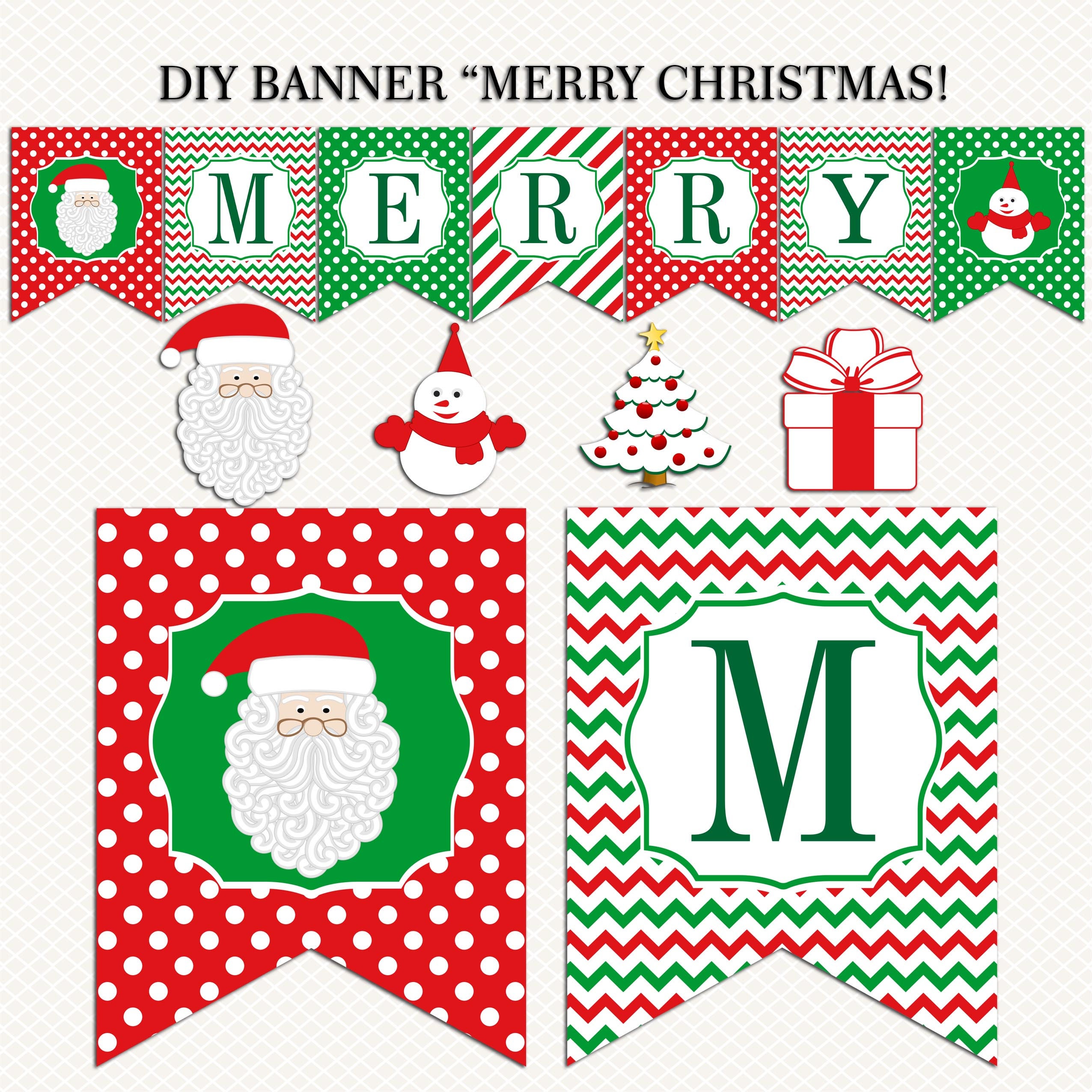 Free Merry Christmas Banner Printable Pdf Printable Templates