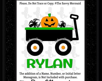Boys Halloween SVG file- Halloween DXF Cut file- Halloween Truck Svg- Fall Truck Svg- Wagon Svg- Silhouette Halloween Shirt- Cricut Iron on