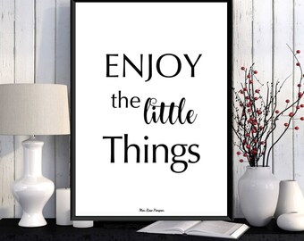 White and black inspirational quote poster, Word art, Modern design, Home wall art decor, Printable art, Inspirational art, Quote print