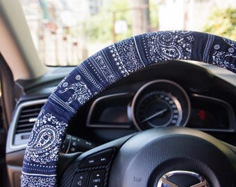 Steering wheel cover, Handmade car accessories, Multicolor car wheel cover, auto decor, Trendy automobile accessories