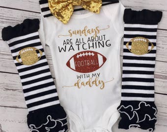On sundays we watch football with daddy, football with daddy, glitter football, sundays are about football with daddy