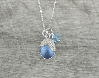 Moana Necklace - Heart of Te Fiti - Moana's Necklace Petite Charm - Silver Necklace - Handmade Polymer Clay Necklace by LittleMillieShop