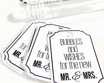 Wedding Bubble Tag For Send Off, Wedding Favors, Favor Tags, Bubble Wand Favors, Bubbles Tags, Wedding Favor Tags, 25