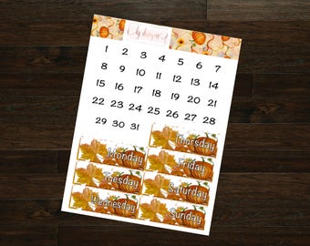 Pumpkin Patch Collection Date Covers || 130+ Planner Stickers