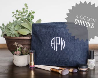 Monogrammed Cosmetic Bags, Custom Bridesmaid Makeup Bags, Monogrammed Make Up Bags, Personalized Make Up Bags for Bridesmaids, 530323653