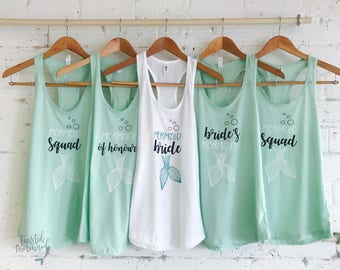 Mermaid Bride Shirts - Mermaid Bride Tank Top - Mermaid Wedding - Mermaid Bridal Party - Mermaid Squad - Mermaid Bachelorette - Bachelorette